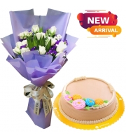send flower with cake to quezon city
