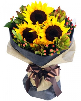 online 3 pieces sunflower in bouquet to philippines