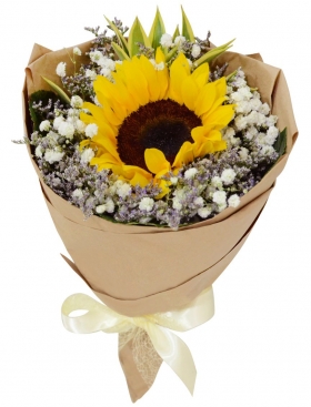Online Single Sunflower Bouquet to Philippines